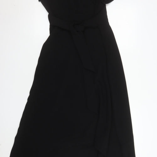 Concert Wardrobe Women's Black Midi Wrap Dress Size M