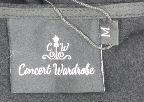 Concert Wardrobe Women's Black Midi Wrap Dress Size M