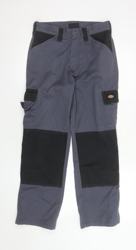 Dickies Girls Grey Cargo Trousers 2-3 Years Durable Twill Workwear Pants