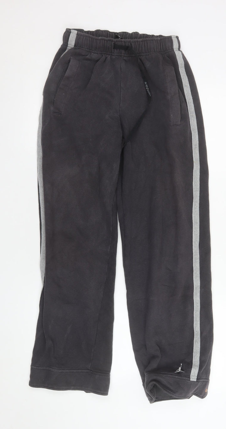Jordan Men's Black M Track Pants with Side Stripes
