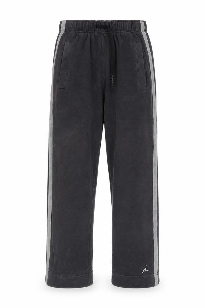 Front view of Jordan Men's Black M Track Pants with Side Stripes