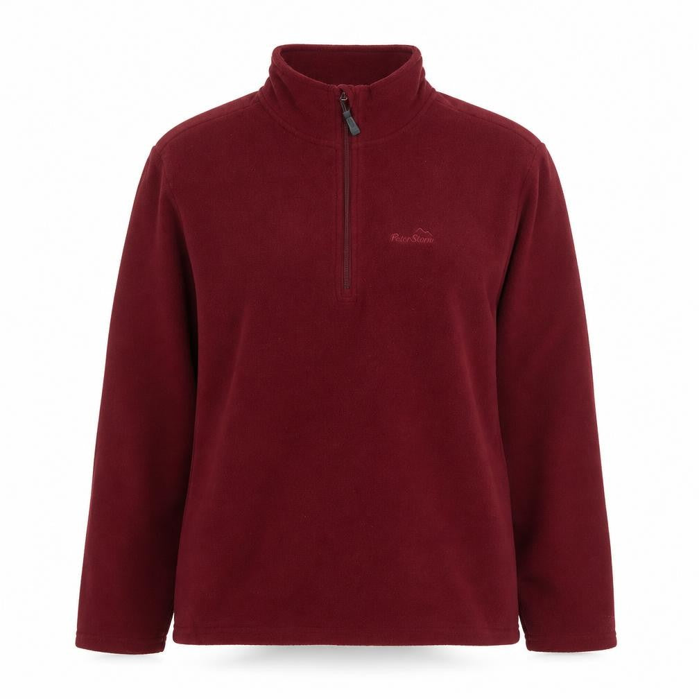 Front view of Peter Storm Women's Burgundy Fleece Pullover Sweatshirt M