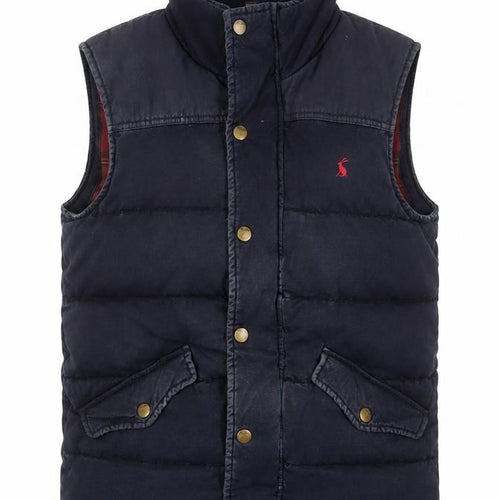 Tom Joule Women's Blue Puffer Waistcoat M Snap Quilted Sleeveless