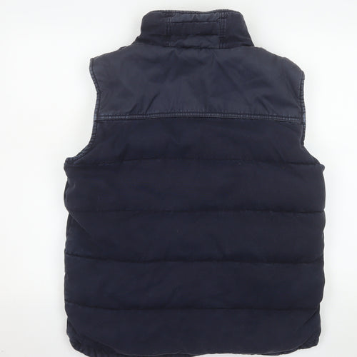 Tom Joule Women's Blue Puffer Waistcoat M Snap Quilted Sleeveless