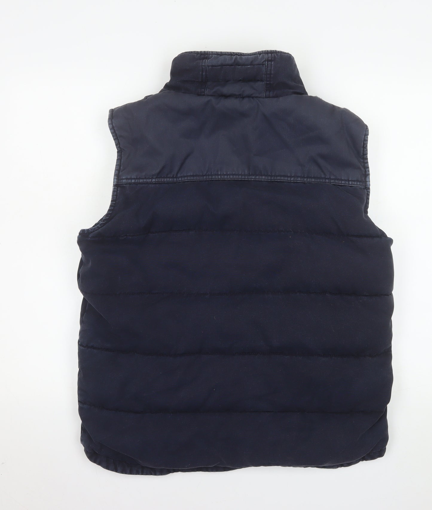 Tom Joule Women's Blue Puffer Waistcoat M Snap Quilted Sleeveless