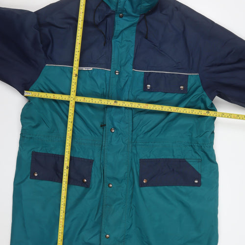 Kind Workwear Mens Teal & Navy XXL Waterproof Parka Jacket
