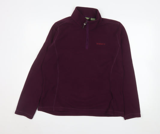 Brasher Women's Purple 1/2 Zip Fleece Pullover UK 16 Outdoor Top