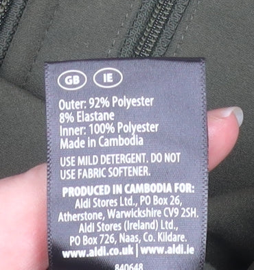 Crane Men's Green Softshell Hooded Mid-Length Jacket L 42in