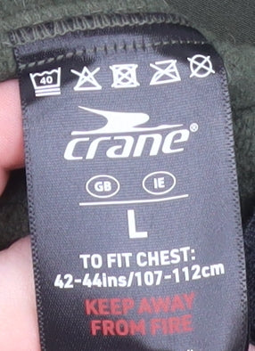 Crane Men's Green Softshell Hooded Mid-Length Jacket L 42in