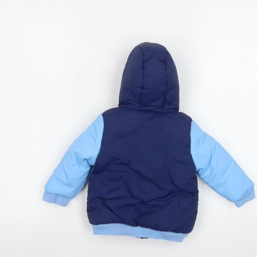 Manchester City Unisex Baby Blue Puffer Jacket 6-9 Months Nylon Winter Coat