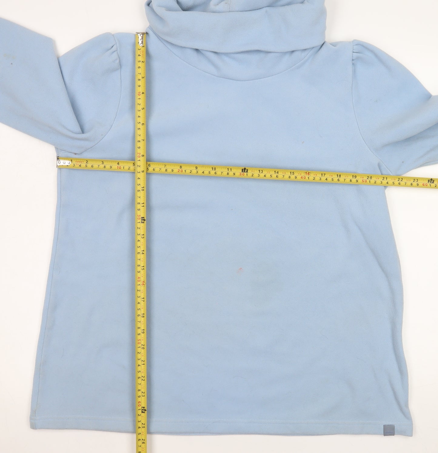 Regatta Women's Light Blue Fleece Pullover UK 16 Cowl Neck Sweatshirt