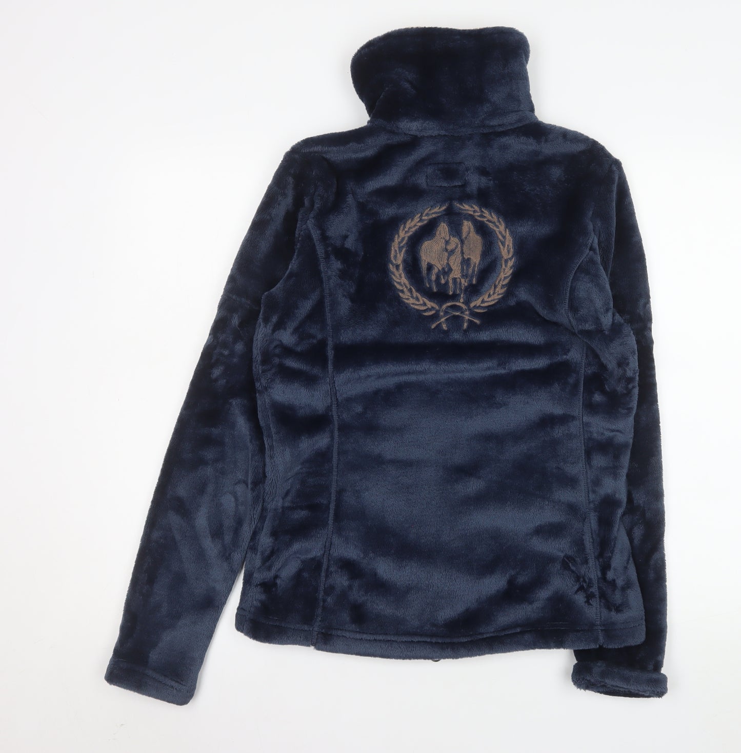HKM Sports Women's Blue Fleece Lined Zip Jacket Size S