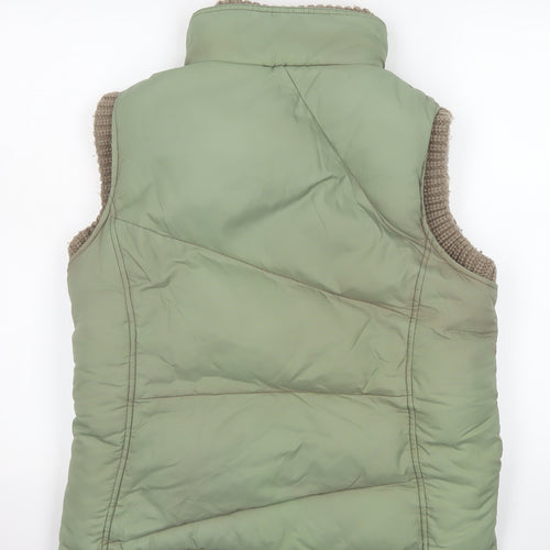 Animal Women’s Green Puffer Waistcoat Size 4 Sleeveless Casual