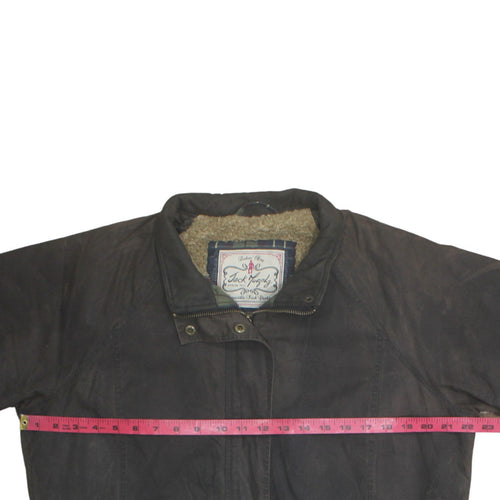 Jack Murphy Men's Brown Waxed Mid-Length Coat Lined Waterproof Jacket L
