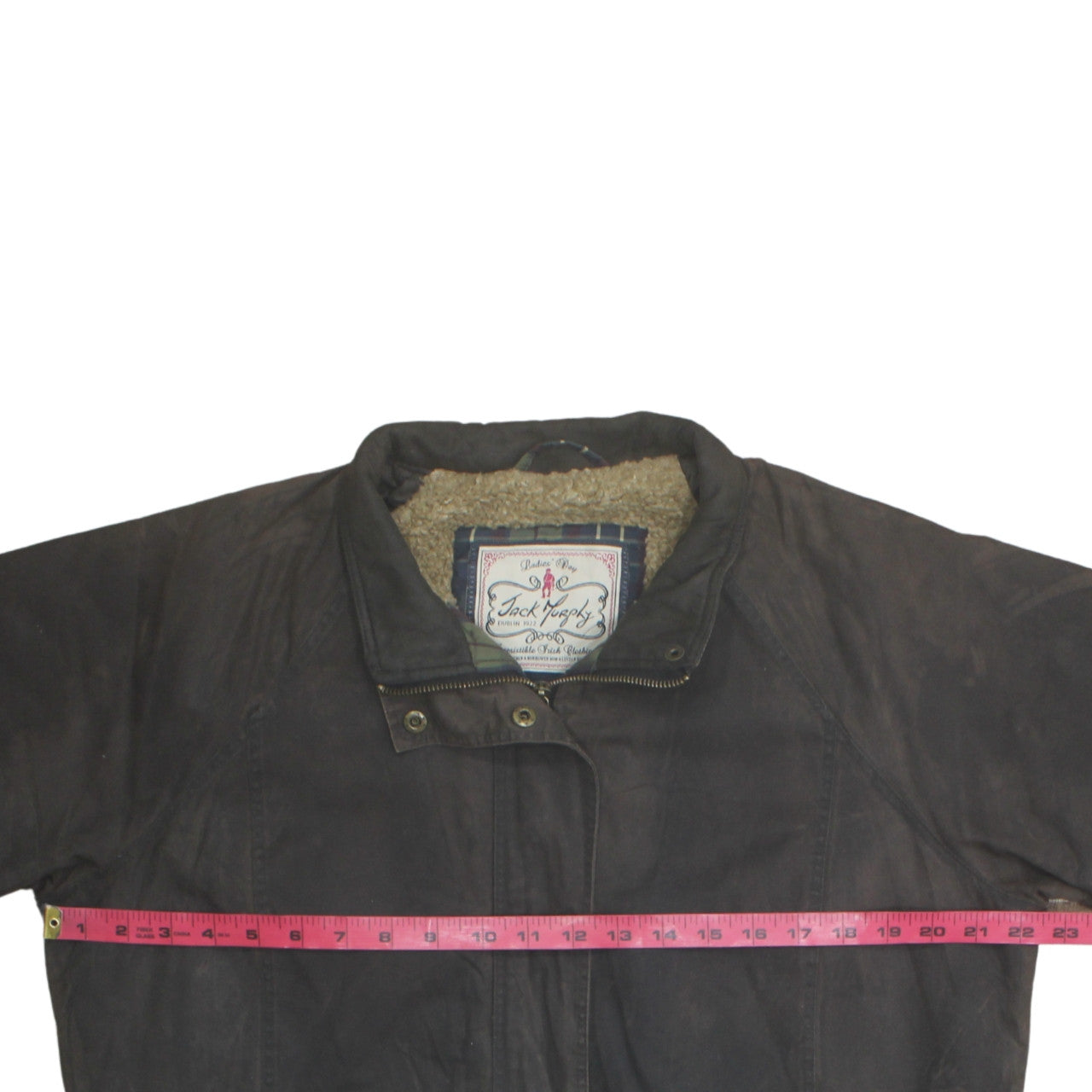 Jack Murphy Men's Brown Waxed Mid-Length Coat Lined Waterproof Jacket L