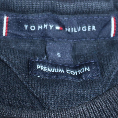 Tommy Hilfiger Men's Black Cotton Crew Neck Jumper Size S