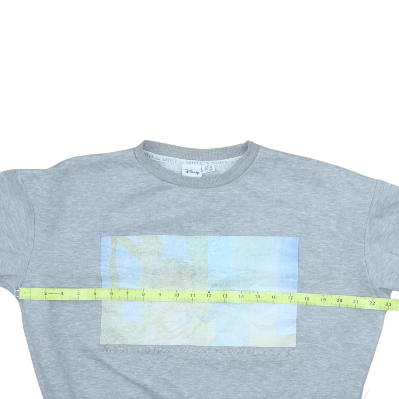 Disney Women Grey Sweatshirt XS Classic Crew Neck Lilo & Stitch Print
