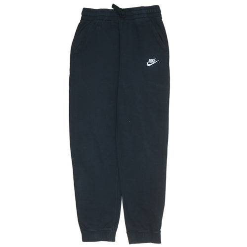 Nike Boys Black Jogger Sweatpants 170cm Cotton Blend Elastic Waist