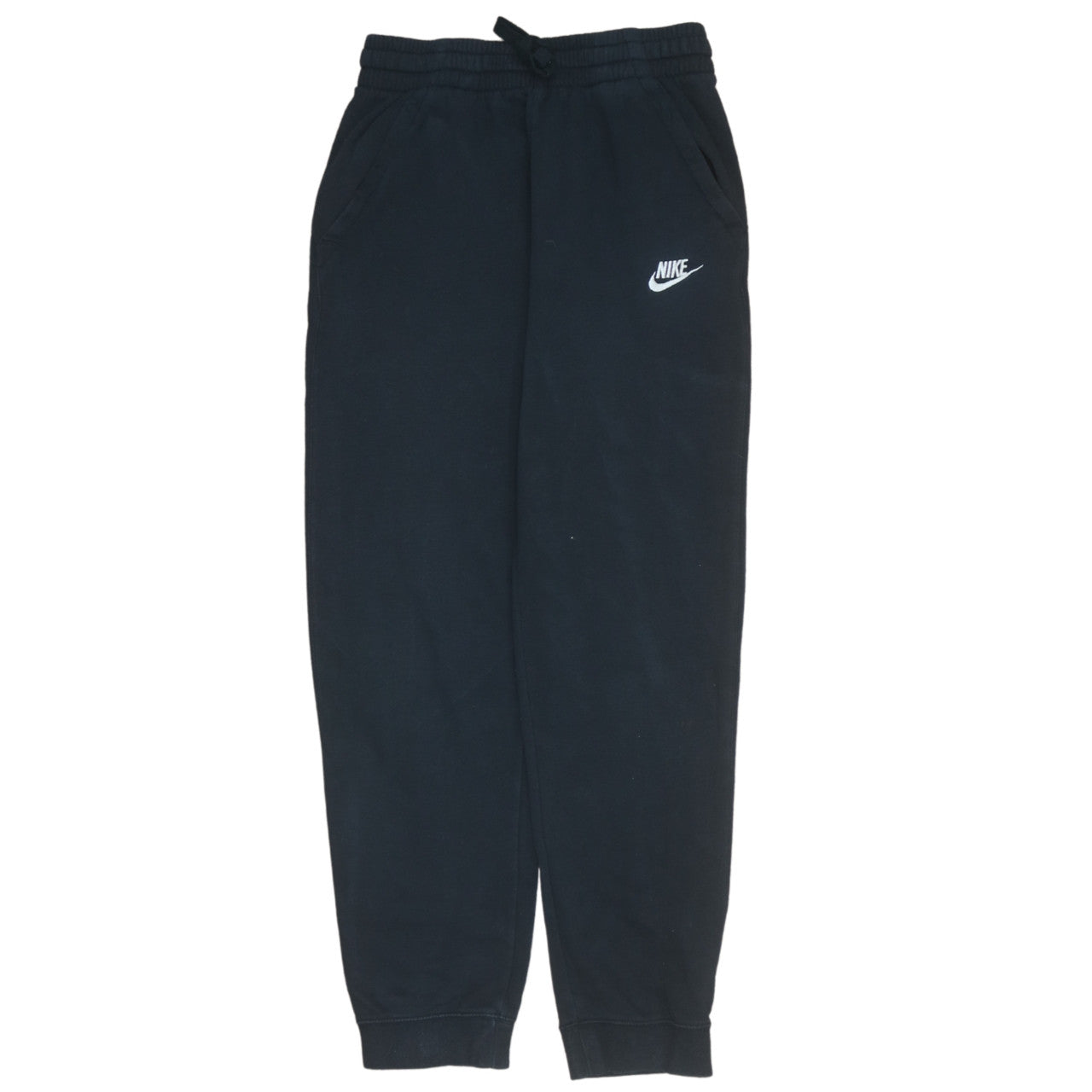 Nike Boys Black Jogger Sweatpants 170cm Cotton Blend Elastic Waist