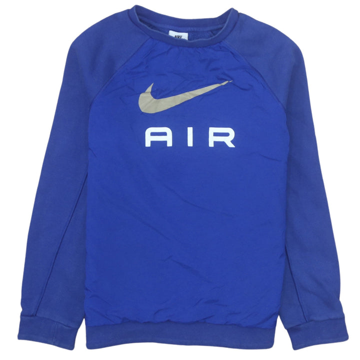 Nike Boys Blue XL Crew Neck Pullover Sweatshirt with Logo Print