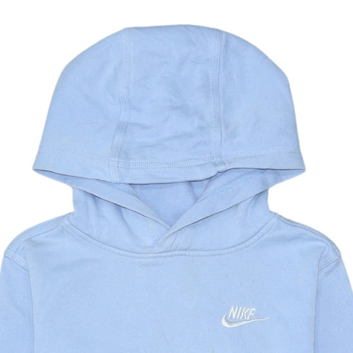 Nike Boys Blue Pullover Hoodie L 147-158cm Fleece Sweatshirt