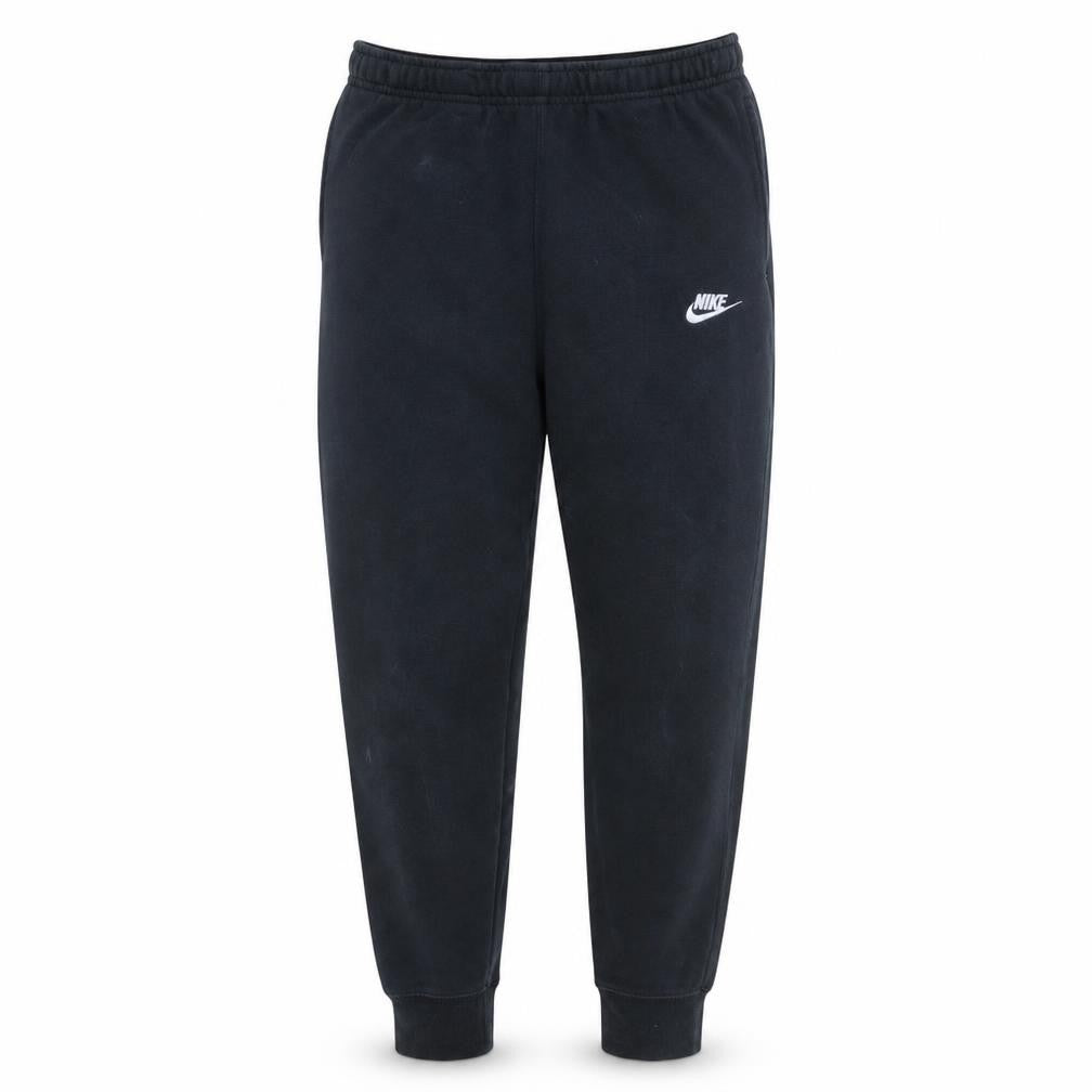 Front view of Nike Men's Black Fleece Sweatpants, size S, Regular Fit