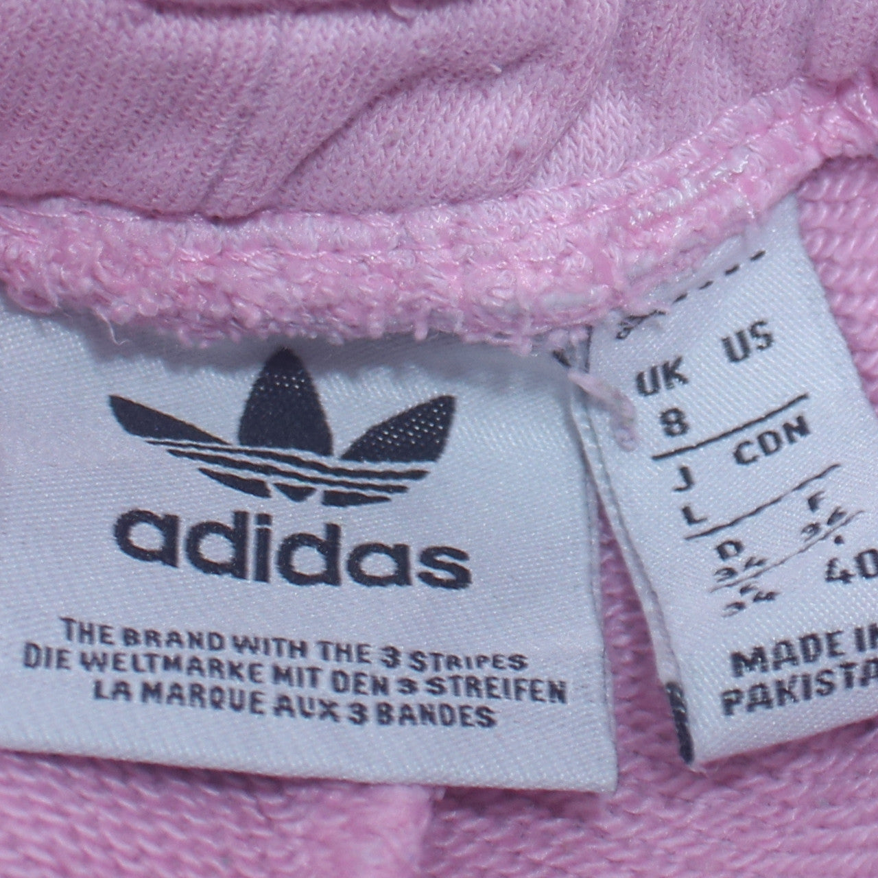 Adidas Women Pink Size 8 Jogger Sweatpants Elastic Waist Cotton Blend