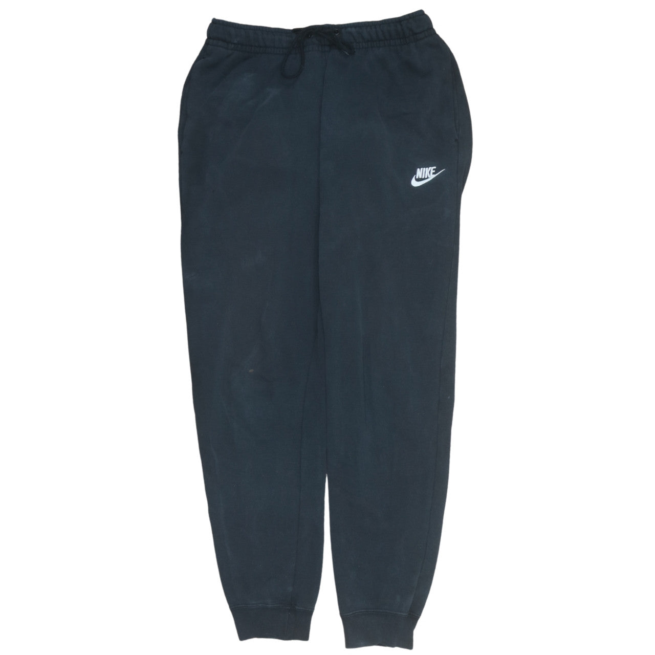 Nike Women's Black Fleece Sweatpants Small with Drawstring Comfort Fit