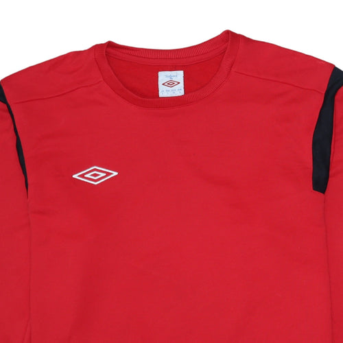 Umbro Men's Red Crew Neck Sweatshirt L Regular Fit Sportswear