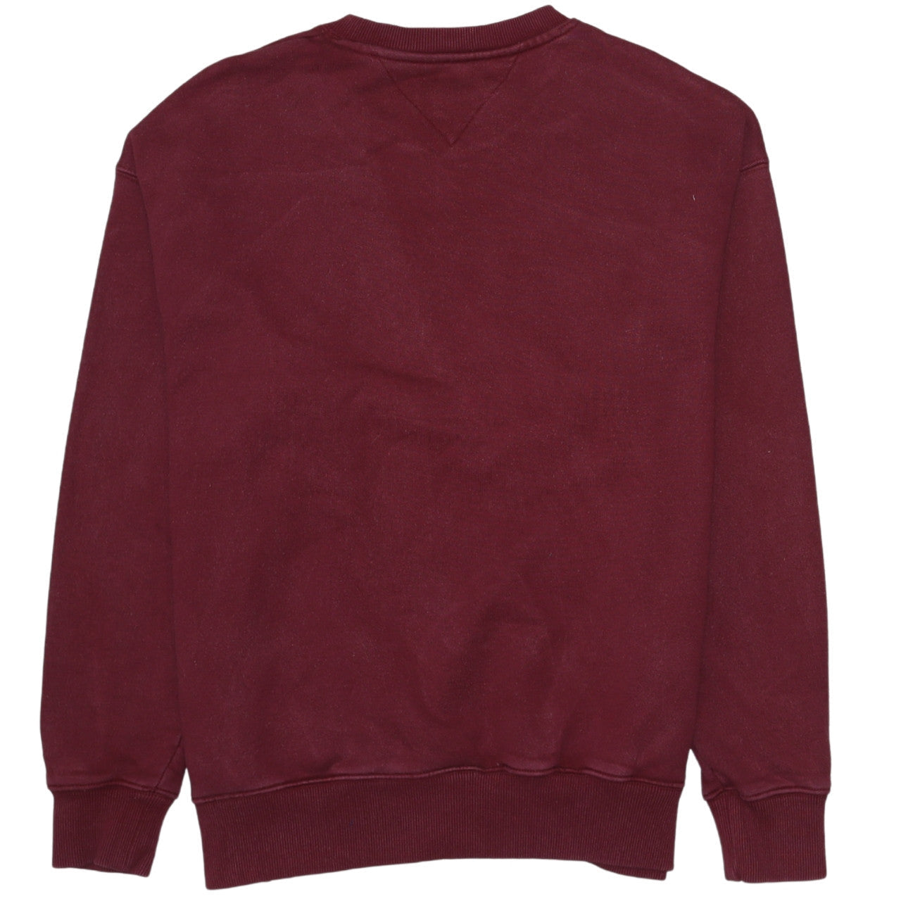 Tommy Jeans Men's Burgundy Embroidered Crew Neck Sweatshirt M