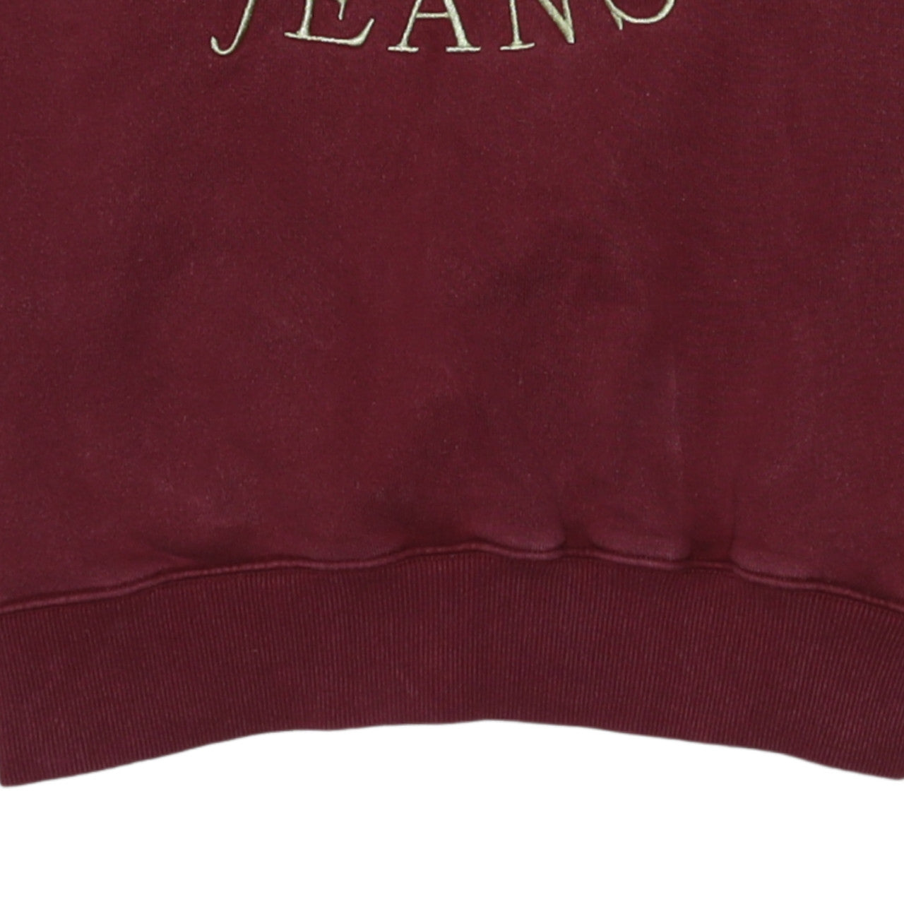 Tommy Jeans Men's Burgundy Embroidered Crew Neck Sweatshirt M