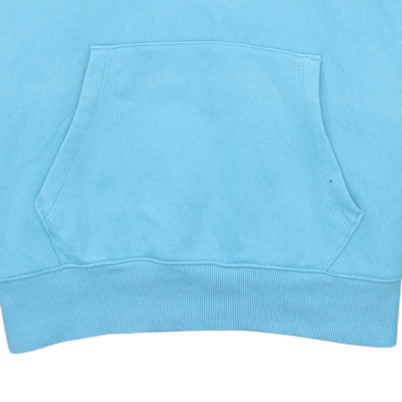 Champion Women Blue Pullover Hoodie L Logo Print Cotton Blend