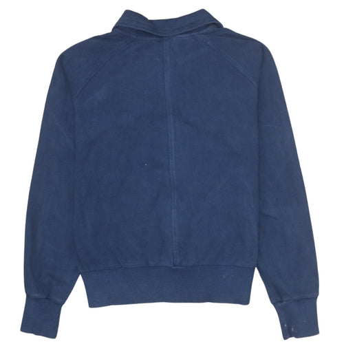 Nike Women's Blue Track Jacket M Full Zip Cotton Blend