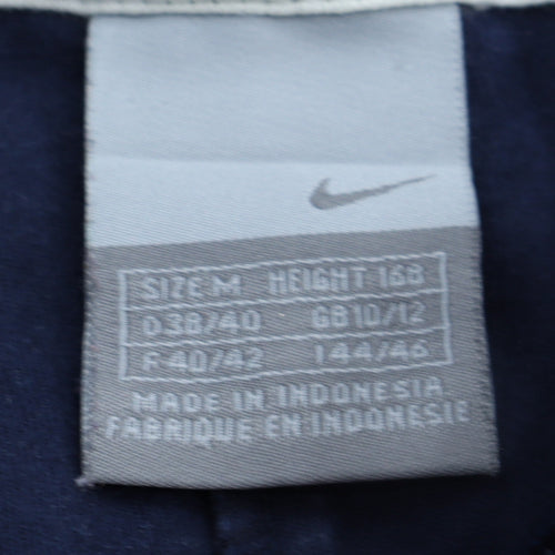 Nike Women's Blue Track Jacket M Full Zip Cotton Blend