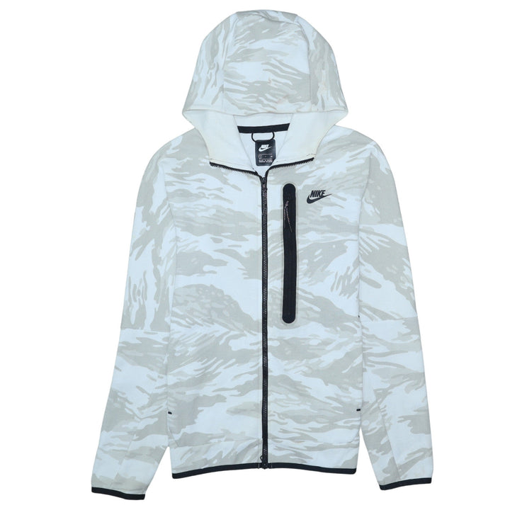 Nike Men’s Grey Camo Full Zip Hoodie Size S Sportswear