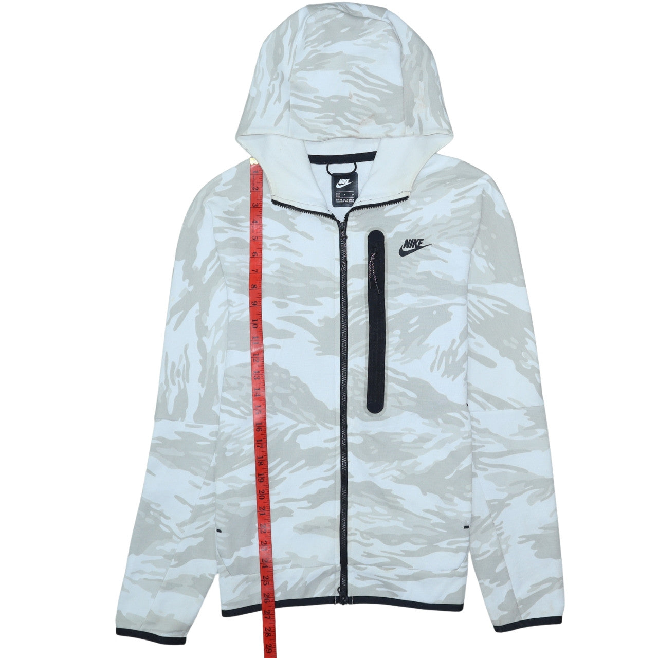 Nike Men’s Grey Camo Full Zip Hoodie Size S Sportswear