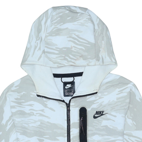 Nike Men’s Grey Camo Full Zip Hoodie Size S Sportswear