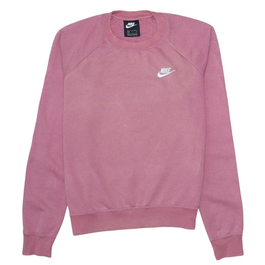 Nike Womens Pink Crew Neck Pullover Sweatshirt Small