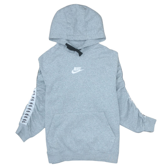 Nike Womens Grey Pullover Hoodie Large Cotton Blend Sportswear