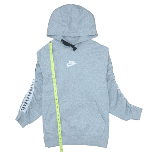 Nike Womens Grey Pullover Hoodie Large Cotton Blend Sportswear