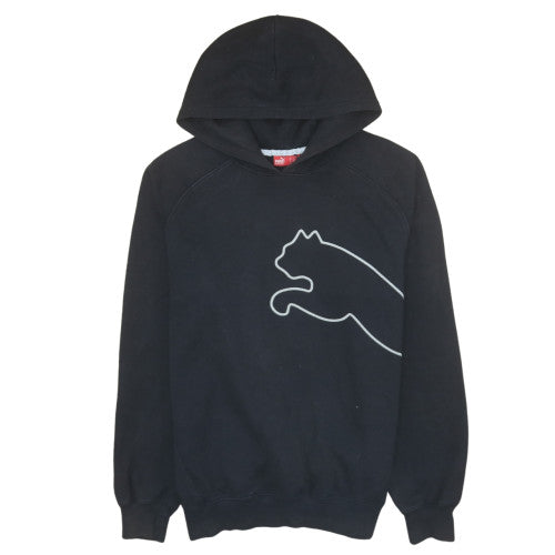 Puma Men's Black Pullover Hoodie Small Graphic Sports Fleece