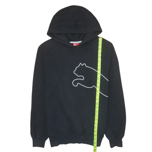 Puma Men's Black Pullover Hoodie Small Graphic Sports Fleece