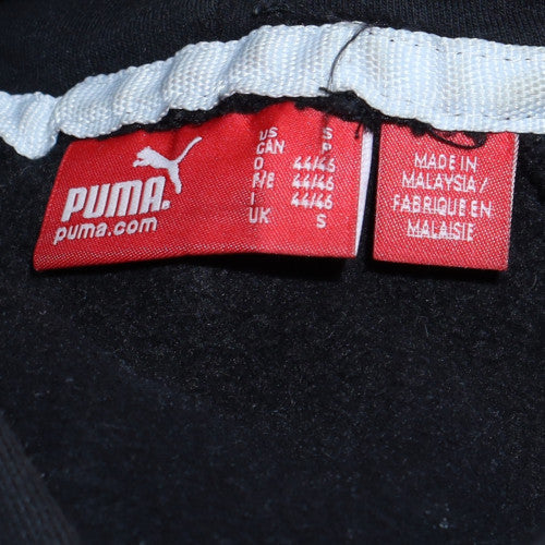 Puma Men's Black Pullover Hoodie Small Graphic Sports Fleece