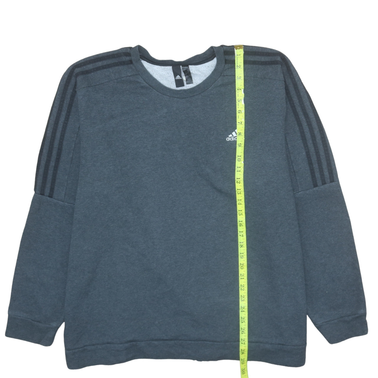 adidas Men's Grey Pullover Sweatshirt Size L Crew Neck Fleece