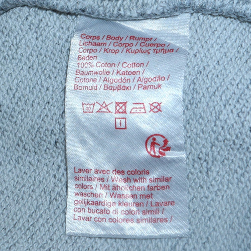 Lacoste Live Mens Grey Full Zip Cotton Hoodie Size S