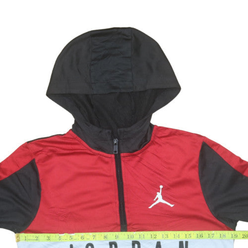 Jordan Boys Black Red Half Zip Hoodie XL 13-15 Years Fleece Sweatshirt