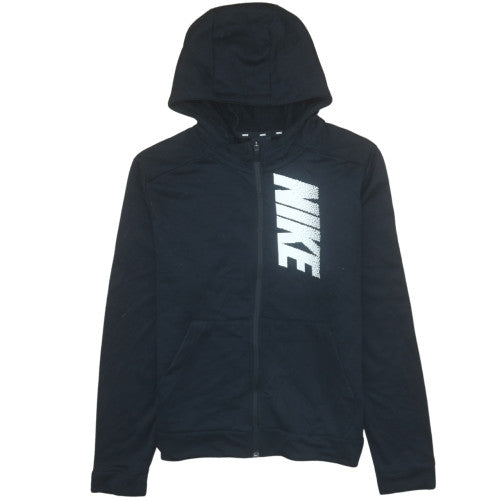 Nike Boys Black Full Zip Hoodie XL 158-170cm Dri-Fit Sportswear