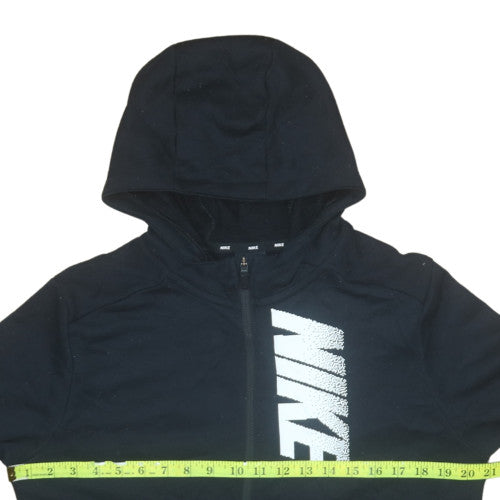 Nike Boys Black Full Zip Hoodie XL 158-170cm Dri-Fit Sportswear