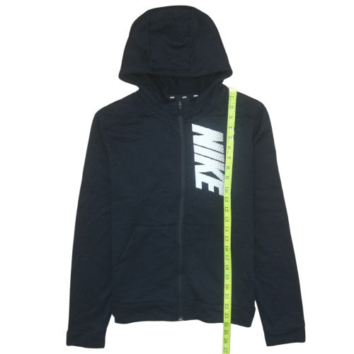 Nike Boys Black Full Zip Hoodie XL 158-170cm Dri-Fit Sportswear
