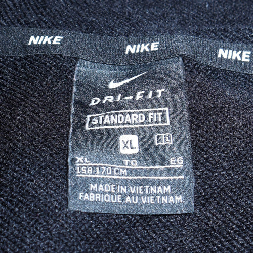 Nike Boys Black Full Zip Hoodie XL 158-170cm Dri-Fit Sportswear
